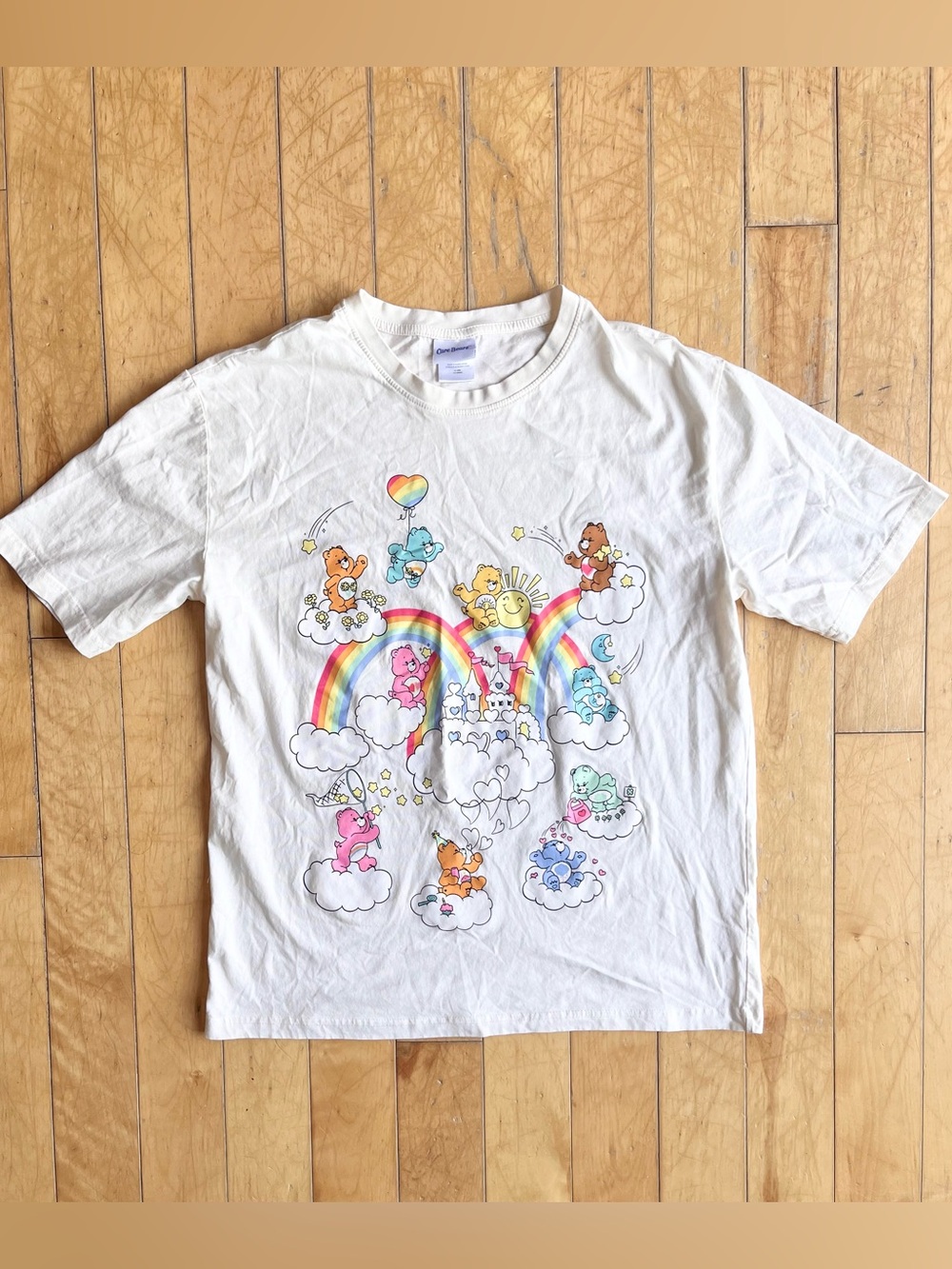 Care Bears Oversize 100% Cotton Unisex White T‑Shirt Size Small